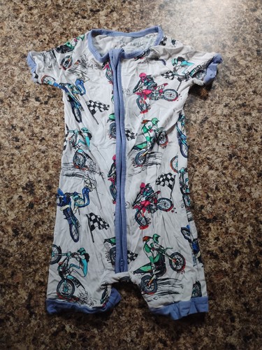 Girls Fletch Bamboo Short Sleeper size 2T Motorcycles 002