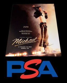 Jaafar Jackson Signed Michael Jackson 11x14 Poster Photo PSA