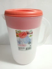 Sterilite Light Blue Pitcher - 1 Gallon Clear Plastic, Convenient Flip-top Spout