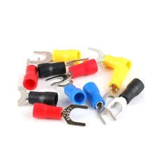 SV1.25-3.2/4/5 Insulated Fork Connector Terminals Crimp Electrical Cable 4 Color