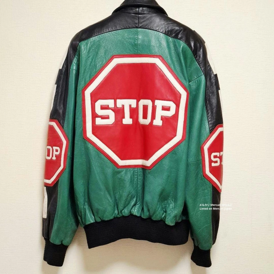 Vintage Michael Hoban Green Leather Jacket M Size 1990s - Image 2 of 4