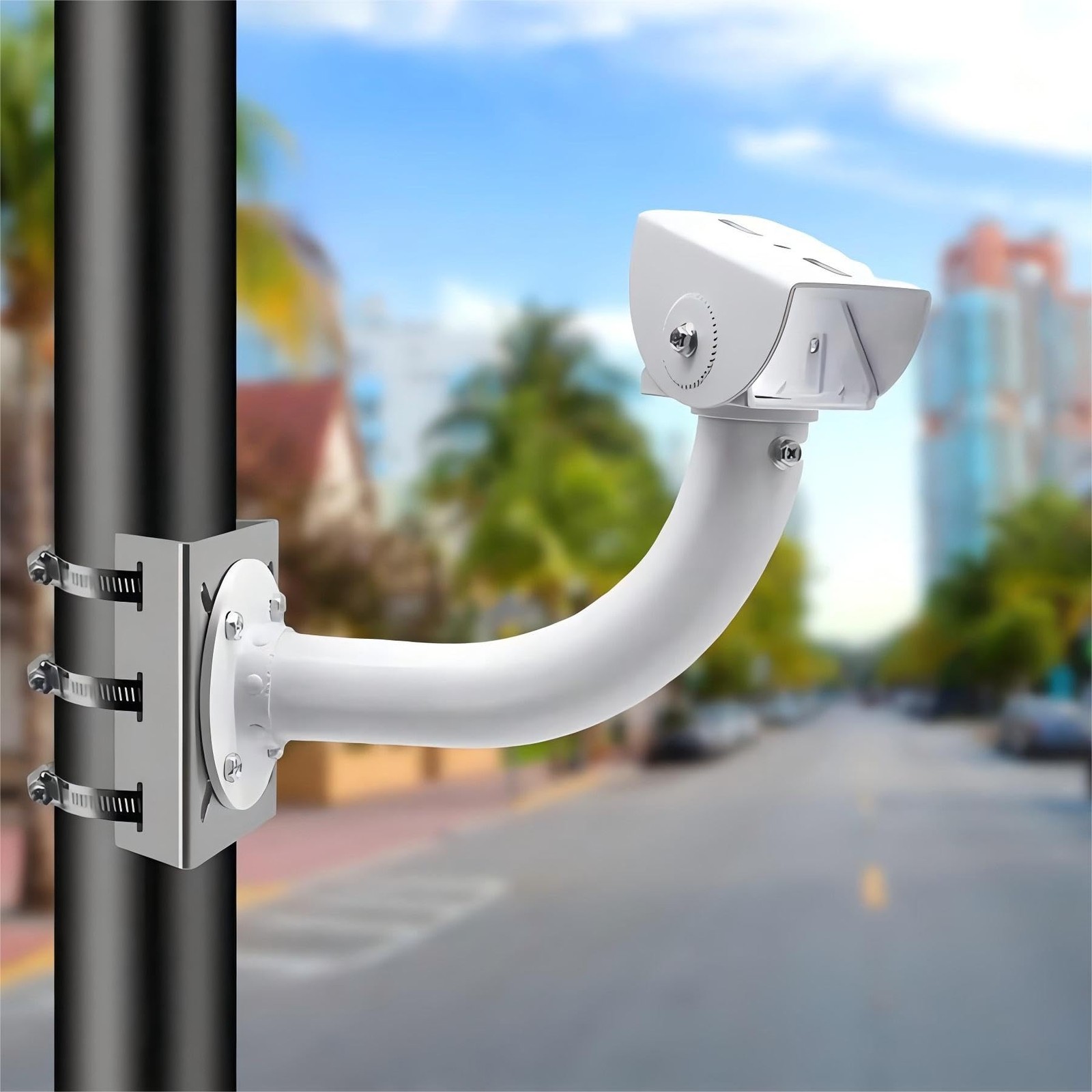 4 Pack Universal Vertical Mast Mount, 3 Loops, Stainless Steel, Corner Bracket