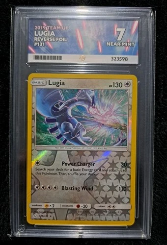 Pokémon Lugia TCG Reverse Holo Holo Rare Card Sun Moon Team Up 131/181 ACE 7