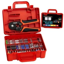  Ferrule Crimping Tool Kit, Square Crimping Pliers AWG28 33 Sizes+Crimping Tool