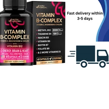 NUTRAHARMONY Vitamin B Complex - 60 Capsules Free & Fast Shipping
