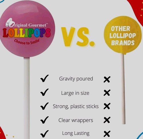 Original Gourmet Lollipops, Variety, 50 ct, peanut free, gluten free, KOSHER - Picture 4 of 5
