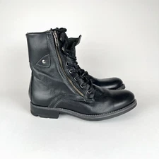 GBX "Devoe" Black Genuine Birmani Leather Boots with Zipper 57660