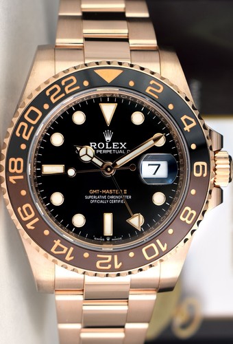 ROLEX - 40mm Rose Gold GMT Master II Root Beer 126715 CHNR - SANT BLANC - Picture 9 of 10