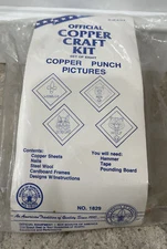 Vintage BSA Boy Scouts of America Official Copper Craft  Kit 1829 Rare Crafts