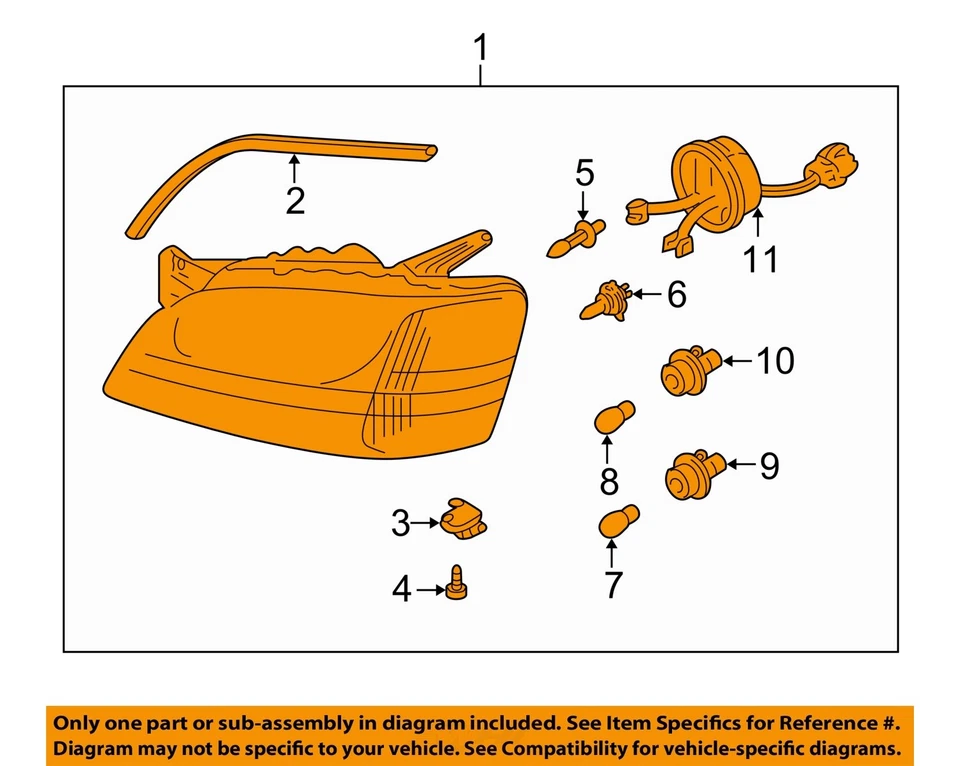 Faro conductor OEM 2003 2004 2005 2006 Subaru Baja Foto 3 de 4