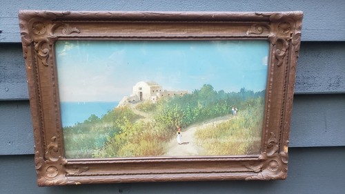 Antonio Coppola Ölgemälde an Bord 1920 schön (geb. 1839