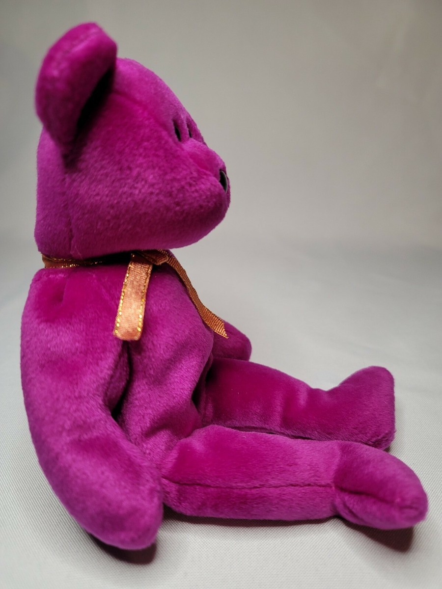 Ty Beanie Babies Millennium Bear Plush Toy - Purple for sale