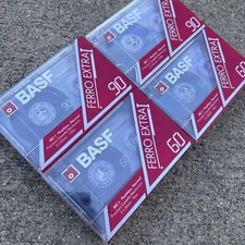 BASF FERRO EXTRA TYPE I LOT NORMAL Two 90 & Two  60 MINUTE AUDIO CASSETTE TAPES