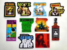 Punk Vinyl Sticker Lot (10 Stickers) SET 17 rock band crust hardcore ska emo oi!
