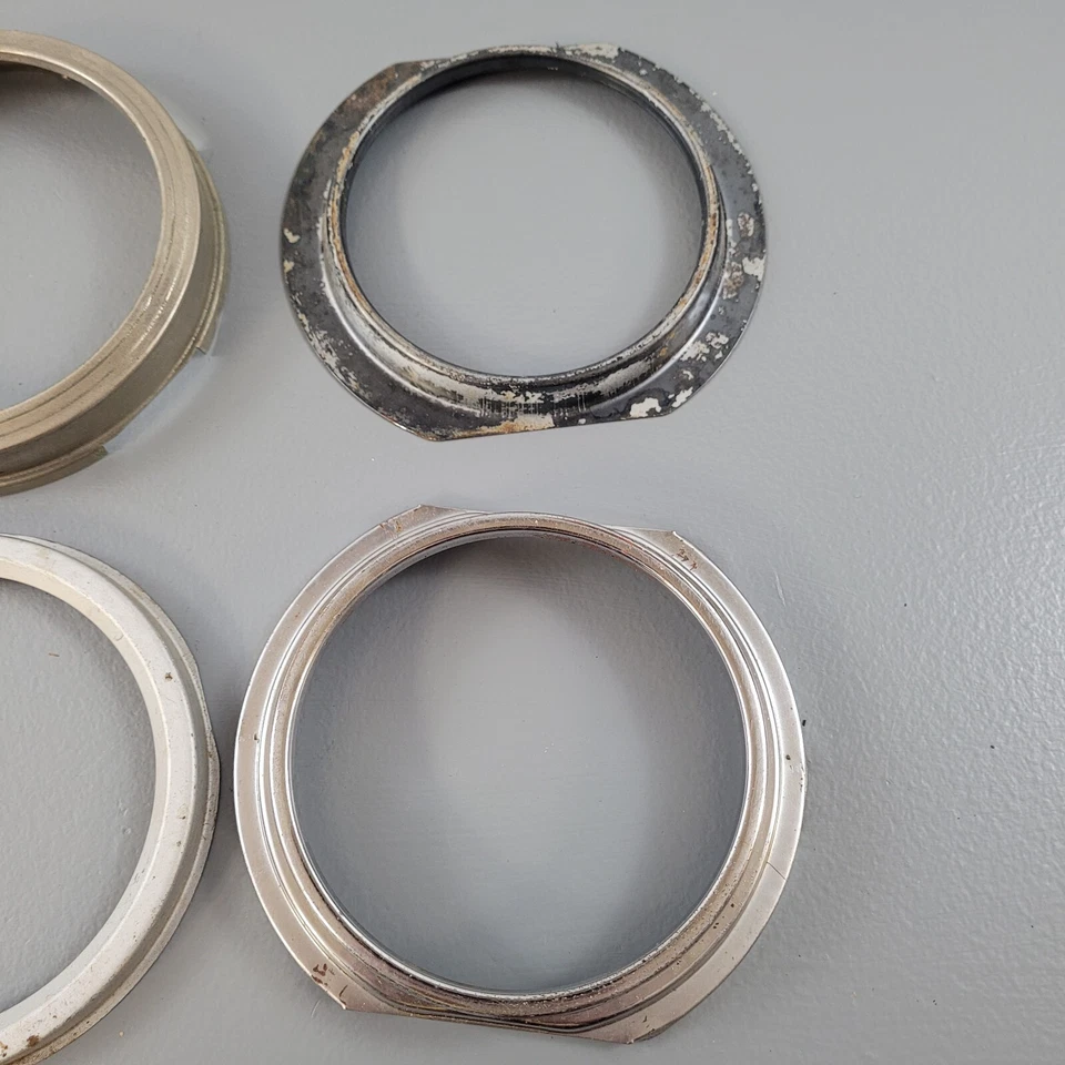 Lote de 6 anillos de bisel de ajuste de calibre de tablero vintage Ford Chevy Dodge Rat Rod Foto 2 de 4