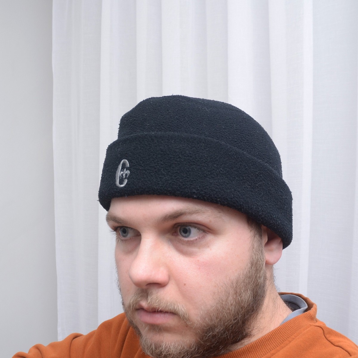 Vintage Rare Conte of Florence Fleece Beanie Hat Black