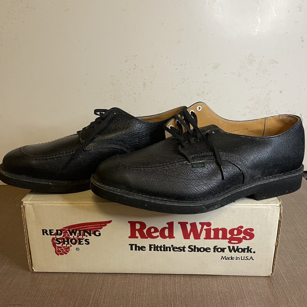 Vintage Red Wing Moc Toe Service Oxford Boots 9335-3 Size Vintage Red Wing Moc Toe Service Oxford Boots 9335-3 Size