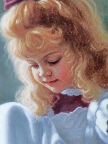 Vintage Artwork "A Day Together" Signed Print by Mark Arian Girl and Her Spaniel - Picture 5 of 11