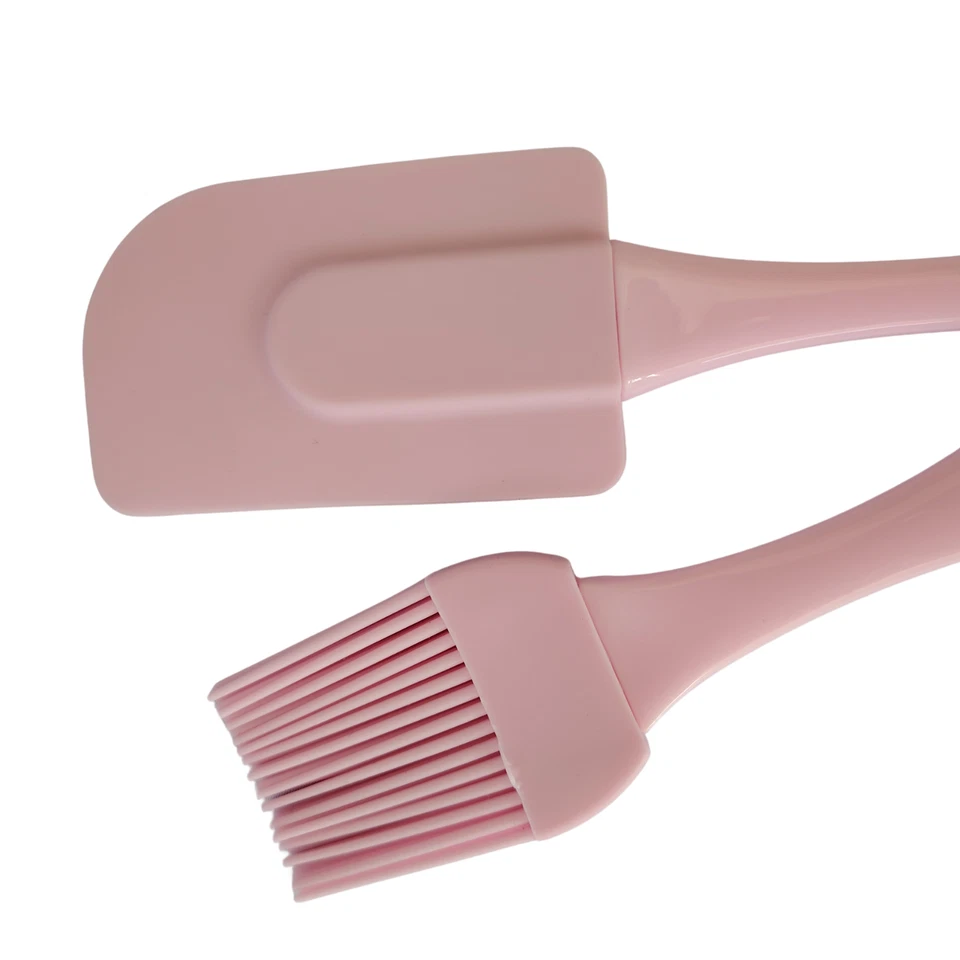 Set of 2 Silicone Utensils Spatula and brush for Baking Cooking Heat Resistant - Image 2 of 4