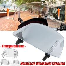 Motorcycle Adjustable Clip On Windshield Screen Extension Spoiler Wind Deflector