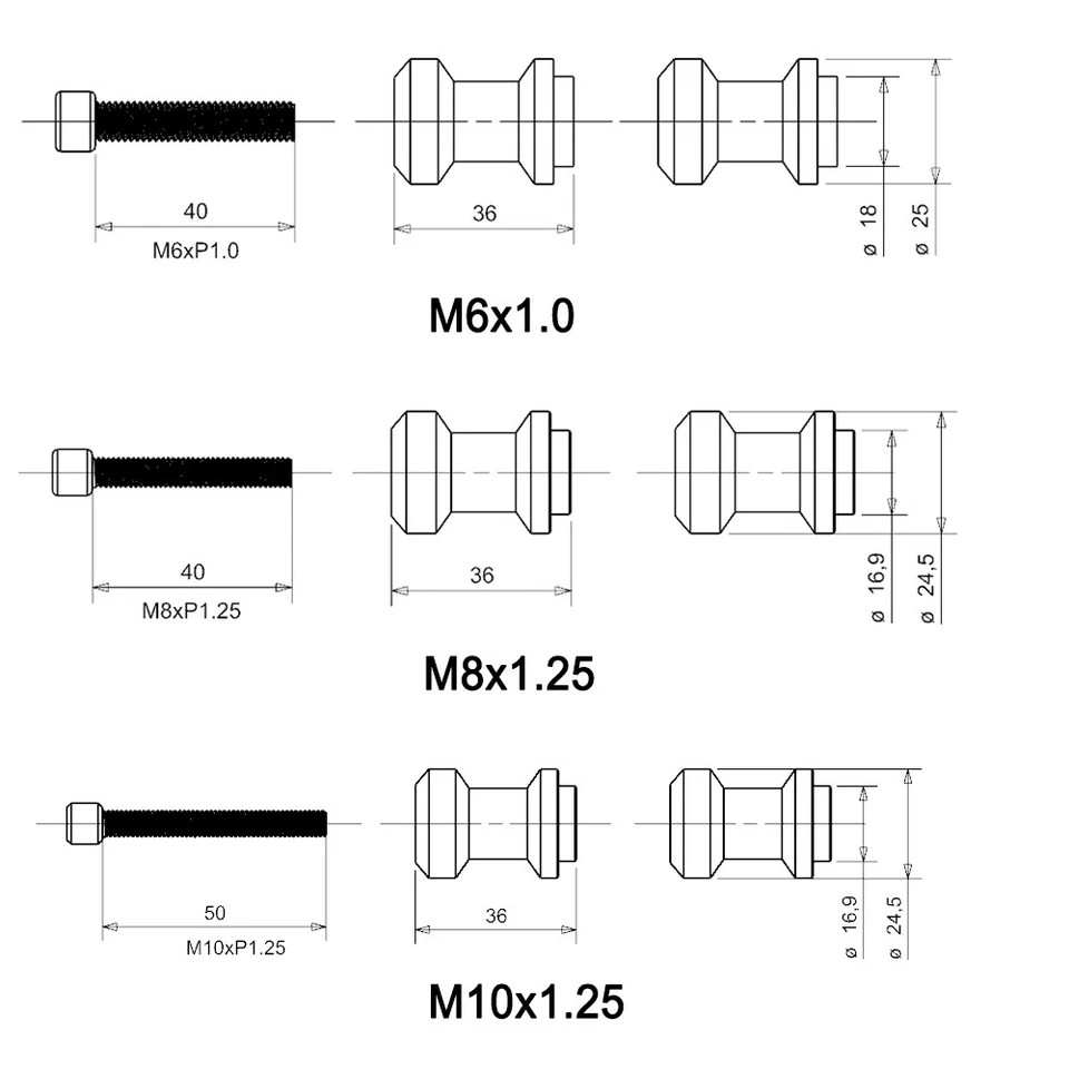 10mm CNC Swingarm Spools Sliders Fits Kawasaki Ninja 500 EX500 1987-2009 - Image 2 of 4