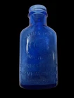 Vintage Phillips Milk Of Magnesia Cobalt Blue Glass 12 Oz Bottle 6.9" Tall