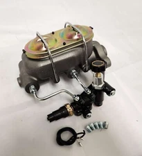 Universal Manual or Power Master Cylinder Kit Adjustable Prop Valve Side Mount