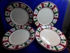 4 PFALTZGRAFF Snow Bear Holiday Dinner Plates Christmas 