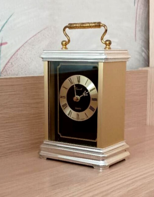 Vintage Kienzle  Carriage Quartz Desk Mantel Clock Germany VERY RARE!!!