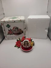 FITZ AND FLOYD 2007 Charming Tails OH CHRISTMAS TEA Figurine USED