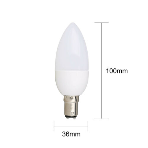 LED Candle Bulbs Bayonet B22 E27 E14 E12 B15 Light 3W 110V 220V Chandelier Lamp - Picture 7 of 22