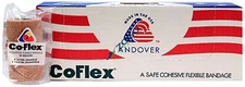 Andover Coflex Self Adherent Cohesive Bandages Non Sterile Latex 4" Tan - 18/CS