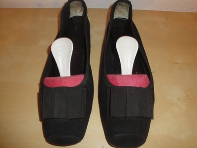 Ballerina von PISATI Italy, schwarzes Wildleder, Gr.40,doppellagige Schleife