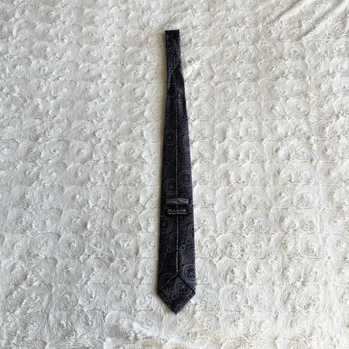 Jos A Bank Necktie Mens Blue 100% Silk Paisley Pattern Handmade Signature Vtg - Picture 8 of 11