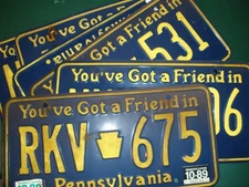 You've Got a Friend in Pennsylvania License Plate (YOU CHOOSE)