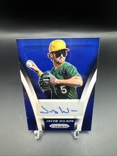 Jacob Wilson 2025 Panini Blue Prizm Auto /49 Athletics 