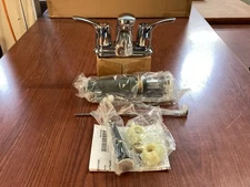 CFG CA42211 2-Handle Bathroom Faucet Polished Chrome W/Drain&LiftRod NEW B52