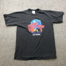 Vintage Planet Hollywood Shirt Mens Medium San Antonio Cowboy Graphic 90s USA