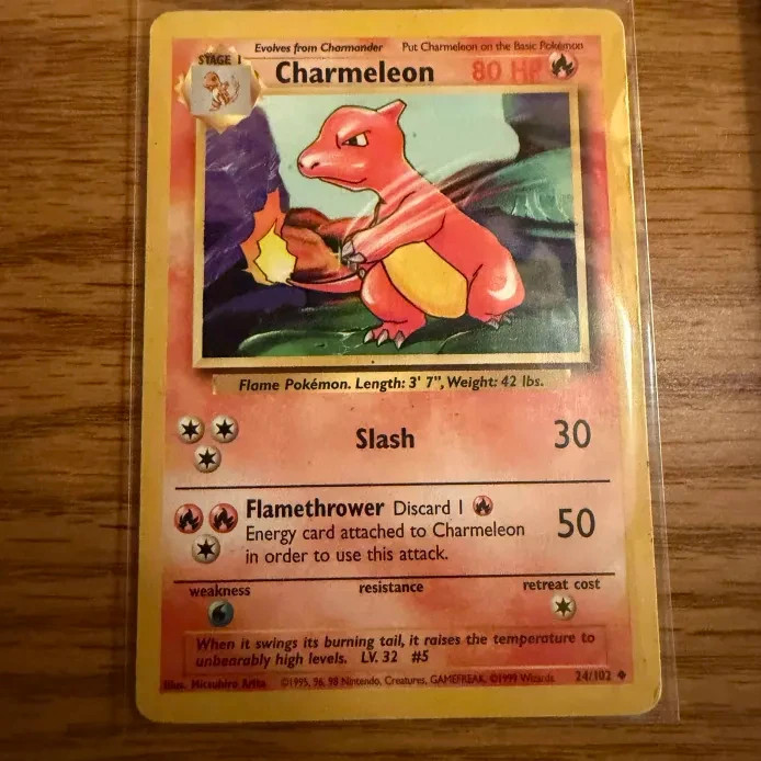 CHARMELEON - 24/102 - Base Set - Pokemon Card - MP