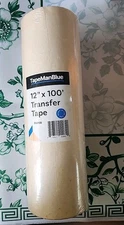 12" x 100' Roll Paper Transfer Tape Natural USA NEW