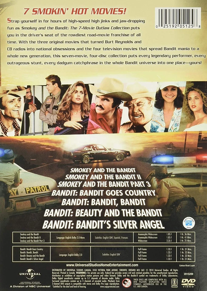 Smokey & The Bandit: The 7-Movie Outlaw Collection (DVD) Sally Field (US IMPORT) - Image 3 of 4