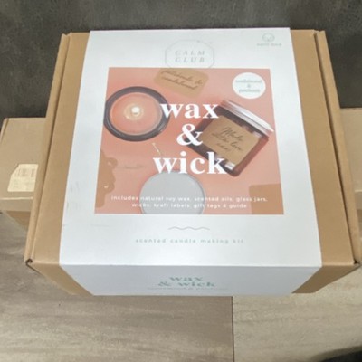 Calm Club Wax & Wick Sandalwood & Patchouli Soy Wax Candle Making Kit