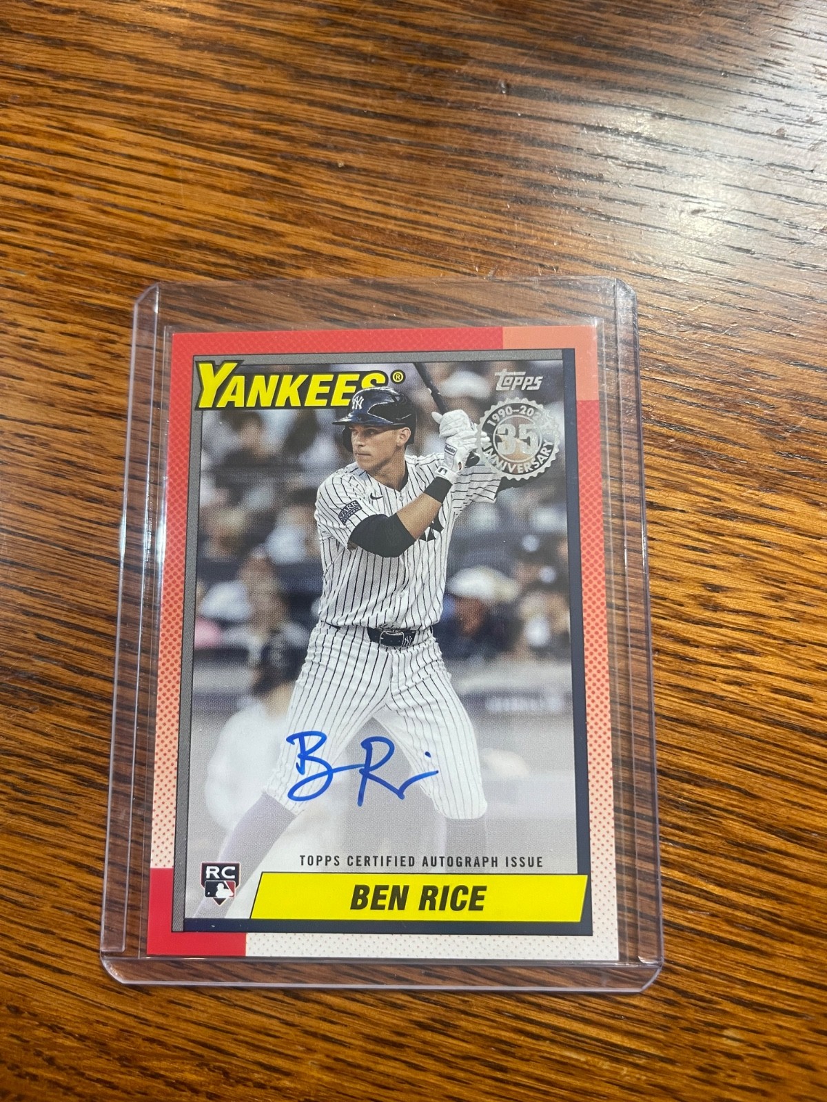 2025 Topps Series 2 - 1990 Topps Baseball Autographs Ben Rice #90B2-BRI (AU, RC)