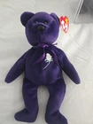 Lot of 3 Vintage Ty Beanie Babies Princess Diana 1997 Retired Purple Bear PE Pel