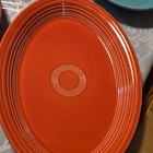 Fiesta Orange Oval Ceramic Platter 13in USA Dishwasher/Microwave/Oven Safe
