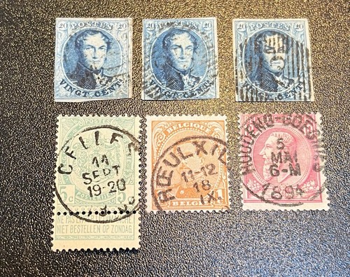 BELGIUM 🇧🇪 SELECTION OF 6 Early Stamps Pre 1900