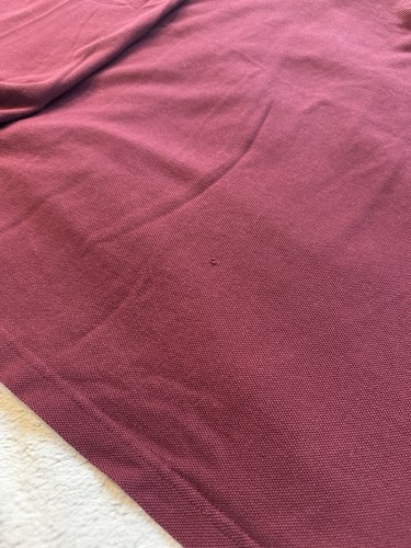 Vintage Faded Glory Mens Polo Shirt Size 2XL Distressed Rugby Maroon/Red Grunge - Picture 3 of 11