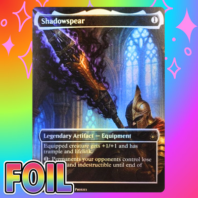 Shadowspear FOIL Proxy  Card with Custom Fantasy Art