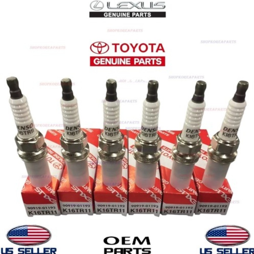 SET OF 6 GENUINE OEM 90919-01192 SPARK PLUG TOYOTA 4RUNNER, TACOMA, T100 TUNDRA