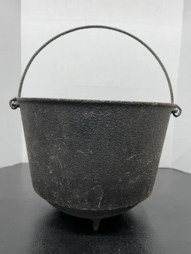 Antique Griswold Cast Iron Pot Cauldron 3 Legged Erie #8